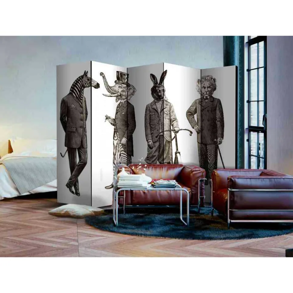 Vintage Motiv Paravent Tierische Männer - Coint