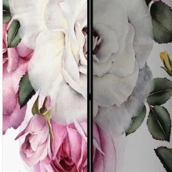 Vintage Romantik Paravent mit Rosen Motiv - Eodoro
