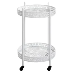 Vintage Servierwagen aus Metall in Rund - Cedreona