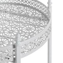 Vintage Servierwagen aus Metall in Rund - Cedreona