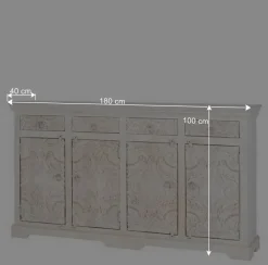 Vintage Sideboard in Antikweiß - Celorma