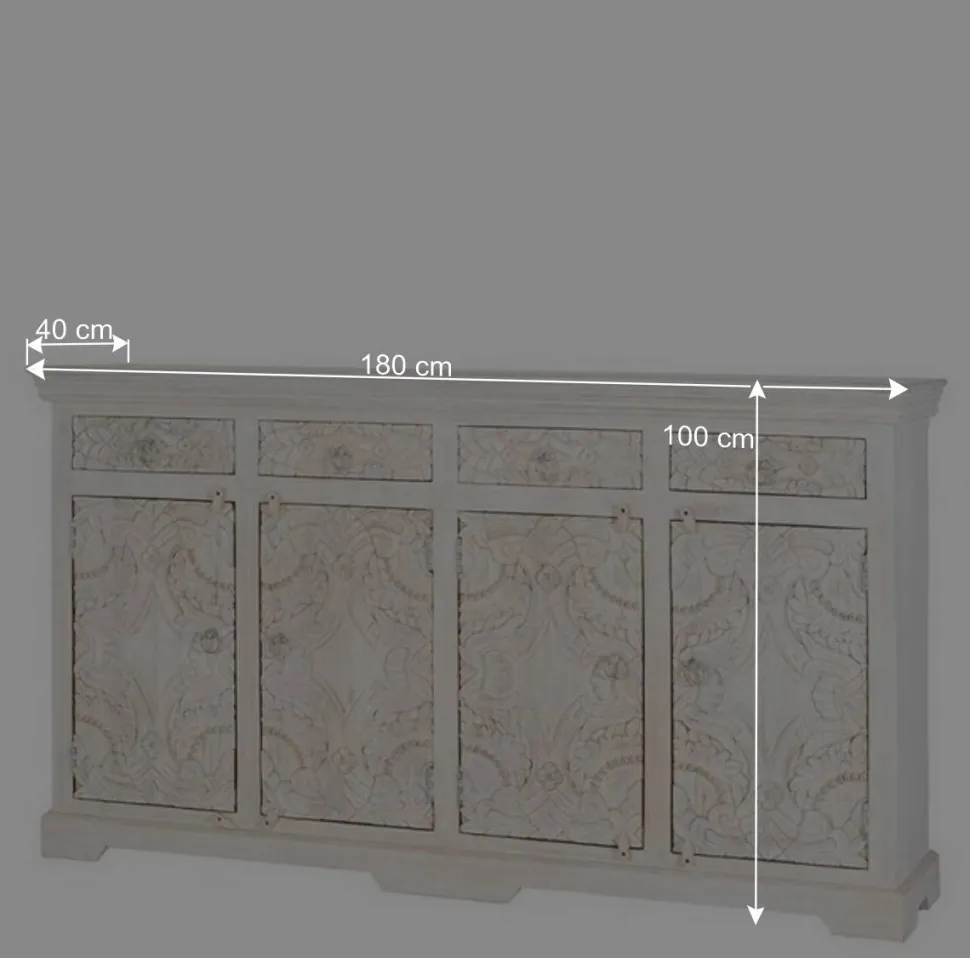 Vintage Sideboard in Antikweiß - Celorma