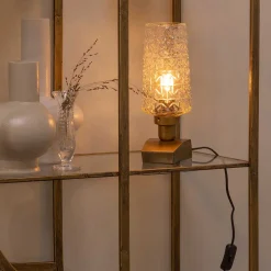 Vintage Tischleuchten aus Strukturglas - Acristodad (2er Set)