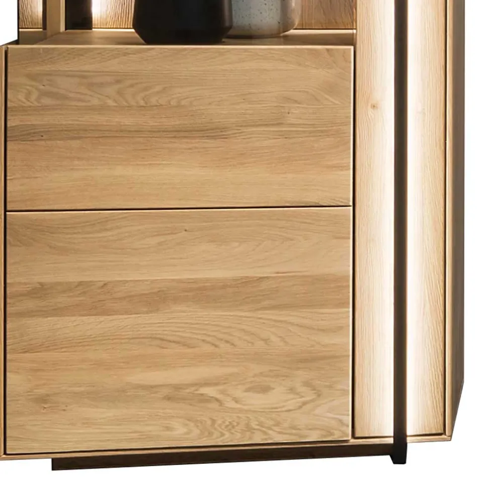 Vitrine aus Asteiche Massivholz - Slaraduva