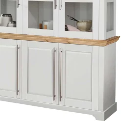 Vitrine aus Holz mit Metall Stangengriffen - Eyzaco