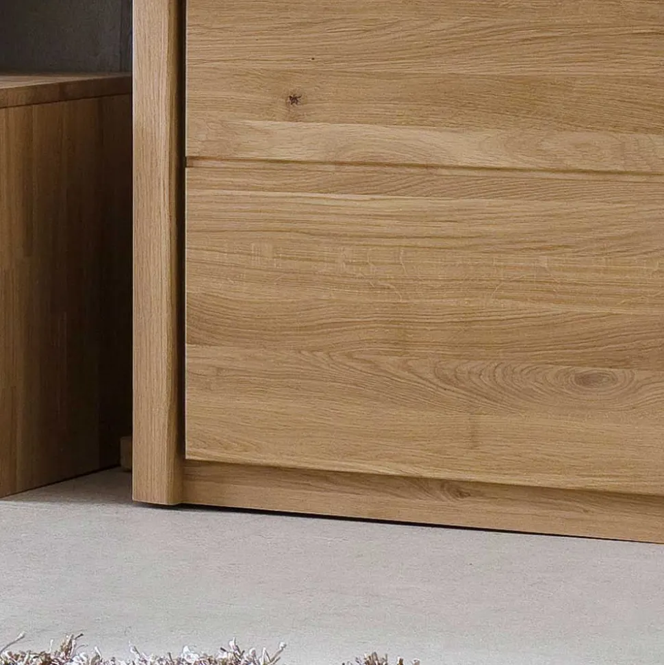 Vitrine Croconia aus Wildeiche massiv Bianco geölt