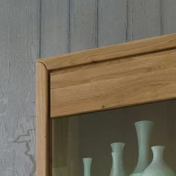 Vitrine Croconia aus Wildeiche massiv Bianco geölt