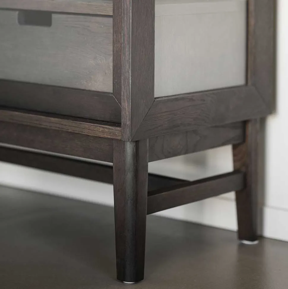 Vitrine in Dunkelbraun Eiche - Kuana