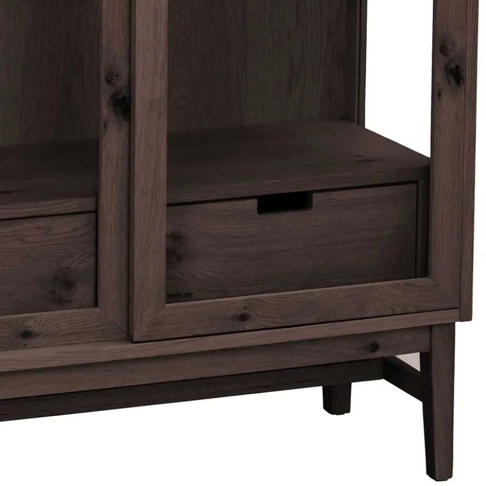 Vitrine in Dunkelbraun Eiche - Kuana