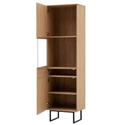 Vitrine in Eiche Stone Holzoptik - Jaskin