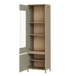 Vitrine in Eukalyptus und Eiche Optik - Promo