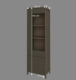 Vitrine in Eukalyptus und Eiche Optik - Promo