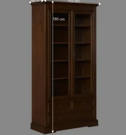 Vitrine in Walnuss Braun - Istefanio