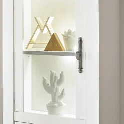 Vitrine in weißer Holzoptik Pinie - Liancos