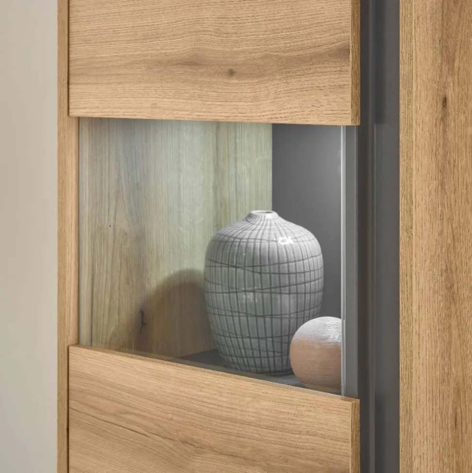 Vitrine und Hängeschränke Set - Colomania (dreiteilig)