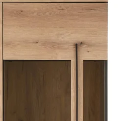 Vitrinen Schrank in Eiche Dekor - Brocus