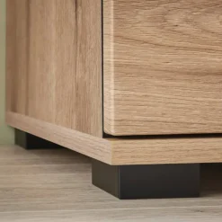 Vitrinen-Highboard in Eiche Holzoptik - Brocus