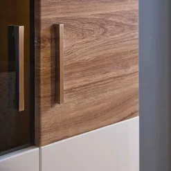 Vitrinenschrank in Hochglanz Weiß - Icadro