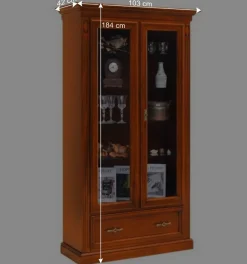 Vitrinenschrank in Kirschbaumfarben - Manukau