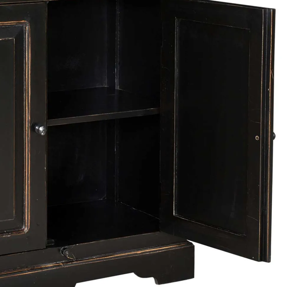 Vitrinenschrank Sentiments in Schwarz