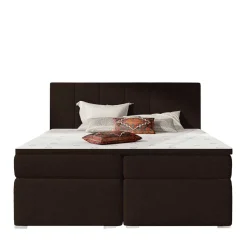 Vollausgestattetes Polsterbett in Dunkelbraun - Tabara