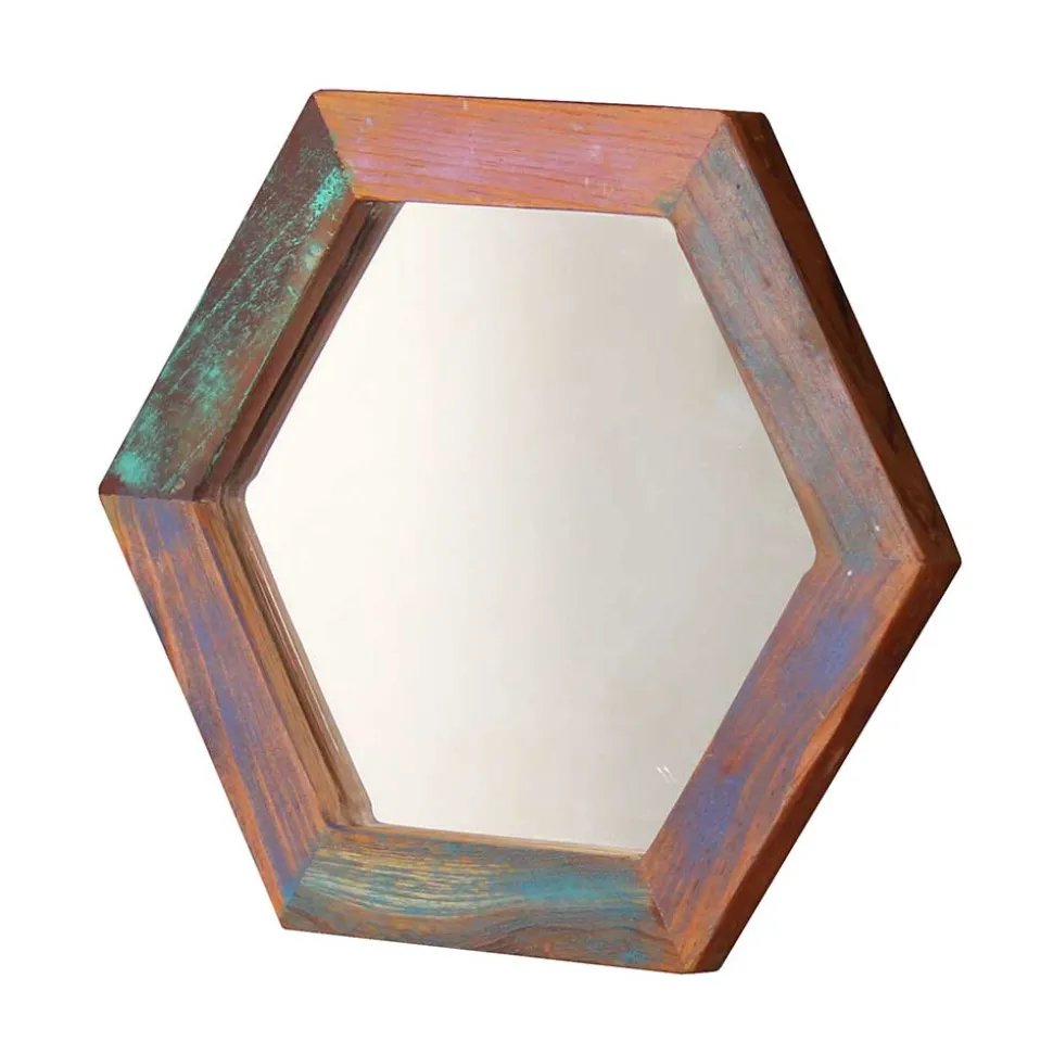 Waben Wandspiegel im Shabby Chic - Vosbadus