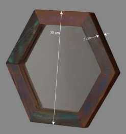 Waben Wandspiegel im Shabby Chic - Vosbadus