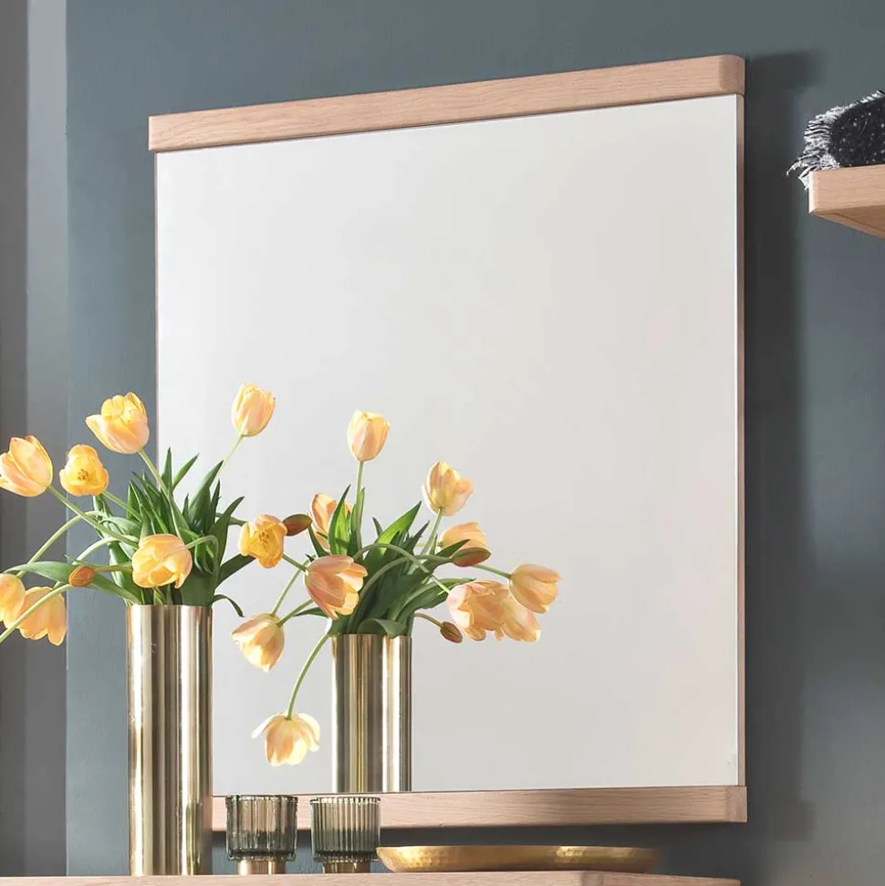 Wand Flur Spiegel in Eiche Bianco - Arkadiuz