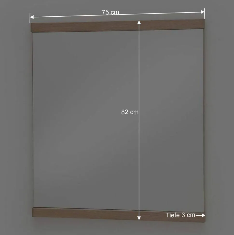 Wand Flur Spiegel in Eiche Bianco - Arkadiuz