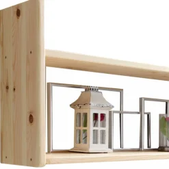 Wand Kiefernholz Regal mit 2 Böden - Aco