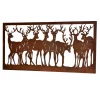 Wandbild Hirsch Silhouetten Rost Look - Chadey