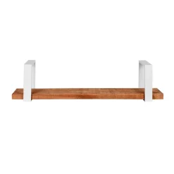 Wandboard aus Mangoholz & Metall Weiß - Siza