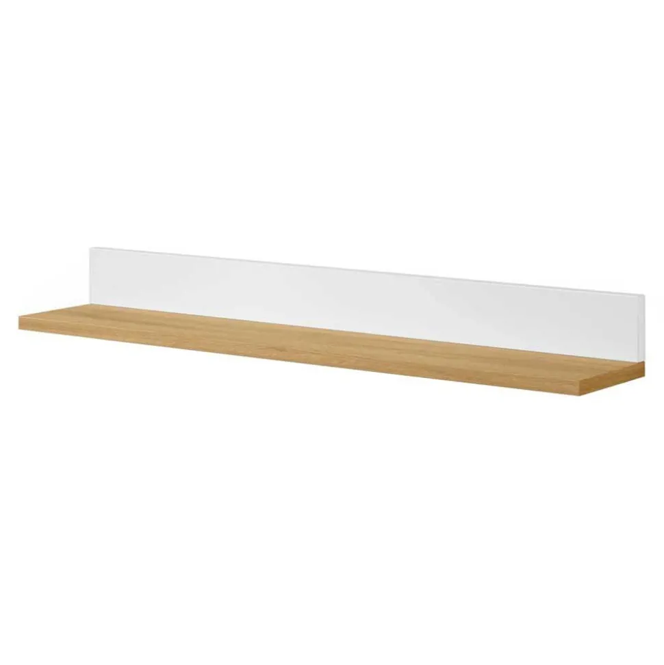 Wandboard in Eiche Furnier & Weiß - Elastian