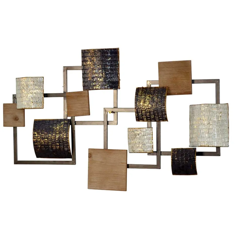 Wanddeko aus Rechteck Elementen Metall - Mariah