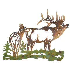 Wanddekoration Hirsche aus Metall - Eneziano