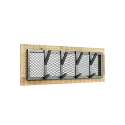 Wandgarderobe aus Metall in Schwarzgrau - Askim