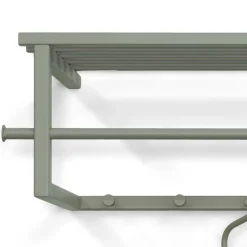 Wandgarderobe aus Stahl in Graugrün - Secrema