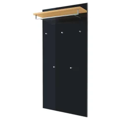 Wandgarderobe Lalaika in Anthrazit Glas beschichtet