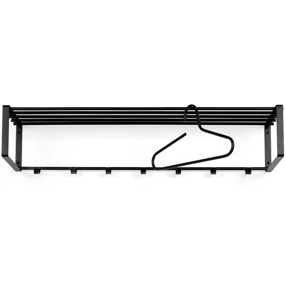 Wandgarderobe mit 7 Kleiderhaken & Hutablage - Satroni