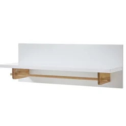 Wandgarderobe mit Ablageboden & Holzstange - Catia