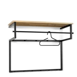 Wandgarderobe mit Hutablage aus Holzleisten - Casciano