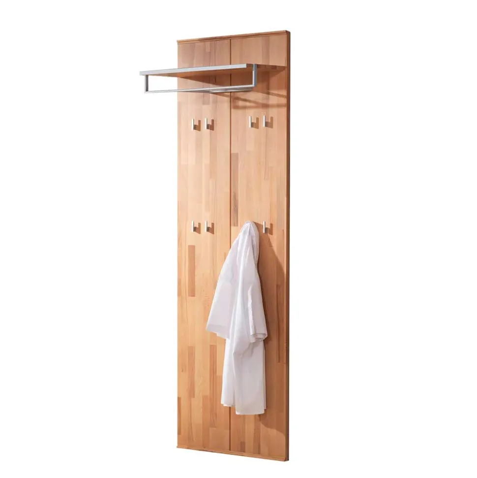 Wandgarderoben Paneel Coestra aus Kernbuche Massivholz