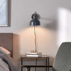 Wandlampe in Petrol & Grau - Eboniar