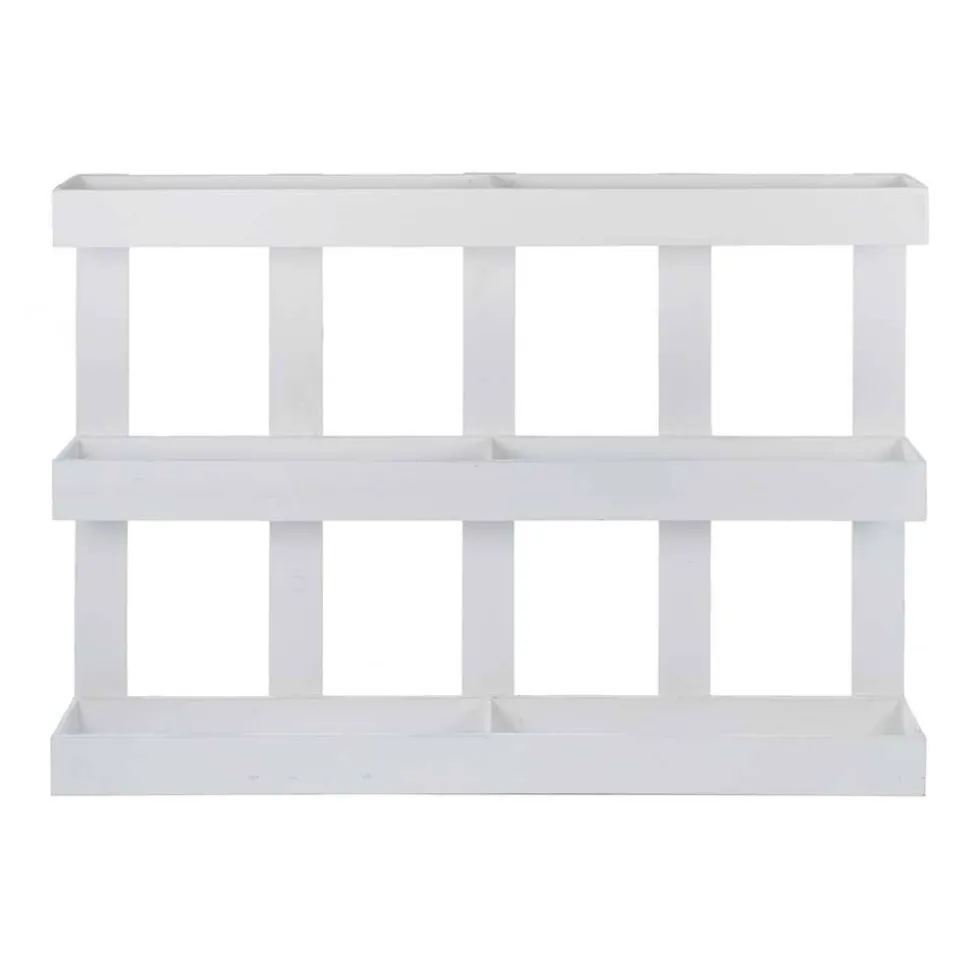 Wandregal Paletten Design in Weiß - Rivaso