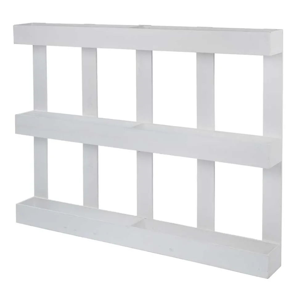 Wandregal Paletten Design in Weiß - Rivaso