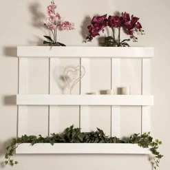 Wandregal Paletten Design in Weiß - Rivaso