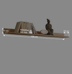 Wandregal Rodonda in Eiche