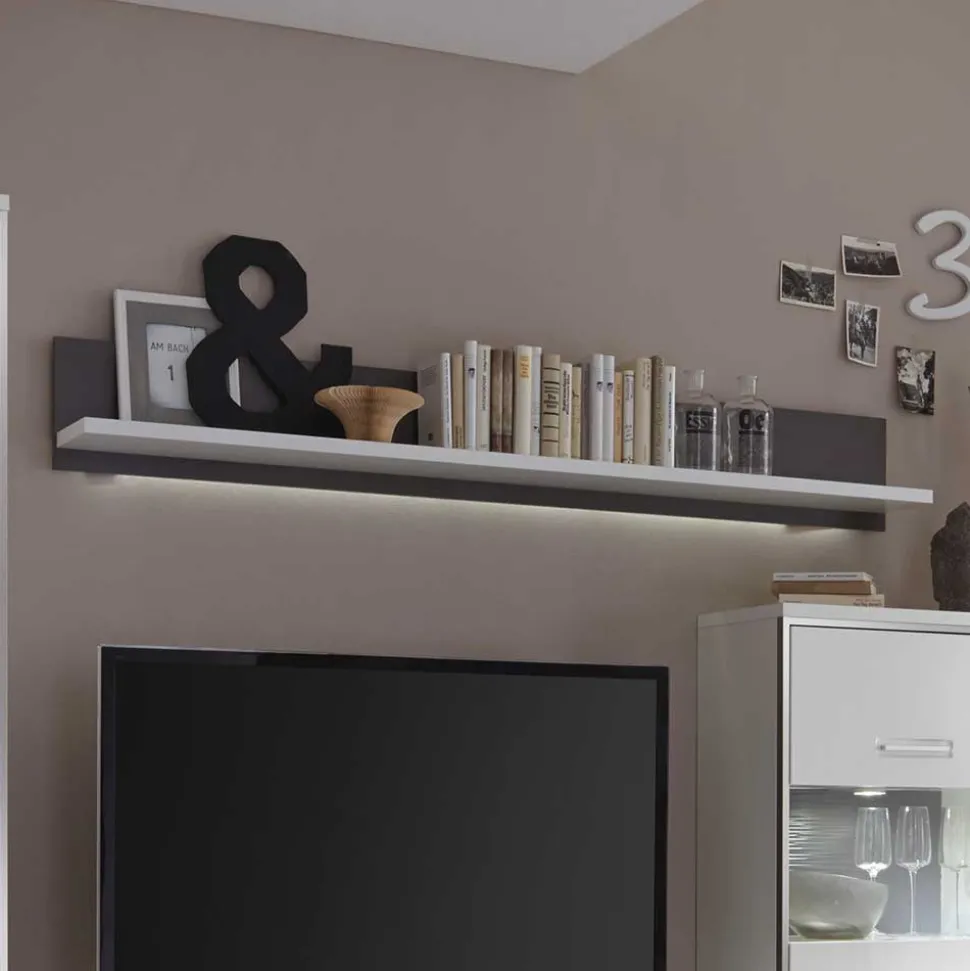 Wandregal Tacroma mit LED Beleuchtung