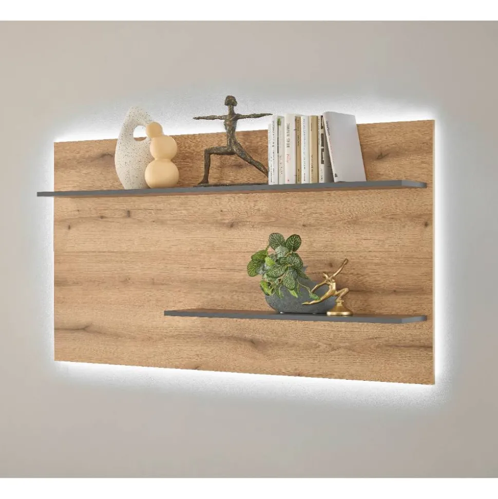 Wandregal-Paneel und TV-Lowboard Set - Colomania (zweiteilig)