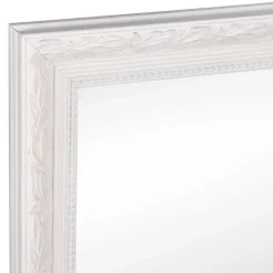 Wandspiegel im Vintage Look in Weiß Holzrahmen - Liancos